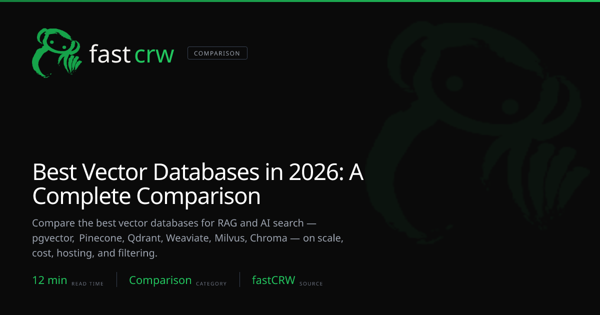 Best Vector Databases in 2026: A Complete Comparison | fastCRW